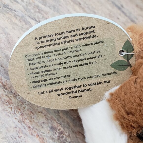 NWT Aurora Splootsies Eco Friendly Clydesdale Horse Plush 8" - Picture 3 of 6